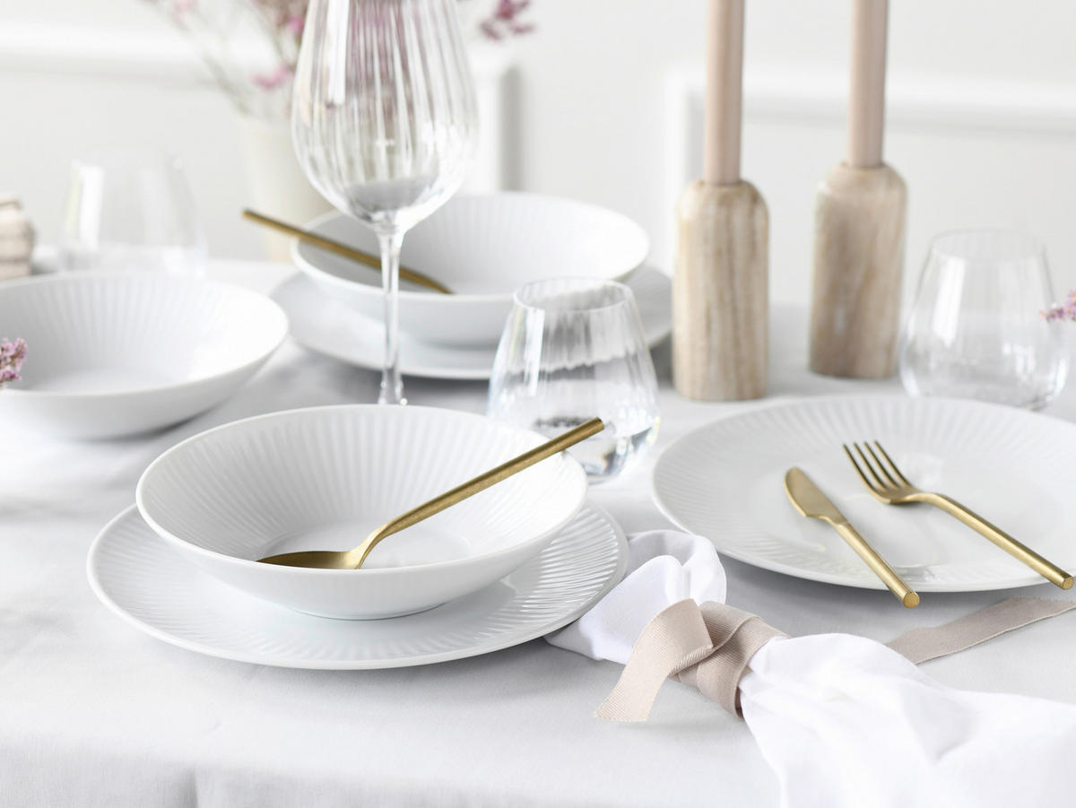 JÍDELNÍ SOUPRAVA, porcelán - bílá, Design, keramika - Creatable