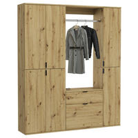 GARDEROBE 3-teilig  in 152/193/34 cm  - KONVENTIONELL, Holzwerkstoff (152/193/34cm) - MID.YOU