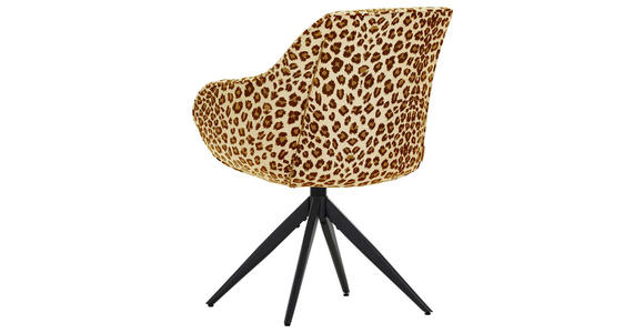 ARMLEHNSTUHL  Sitzfläche 360° drehbar Flachgewebe, Mikrofaser  - Schwarz/Braun, Design, Textil/Metall (60/83/65cm) - Landscape