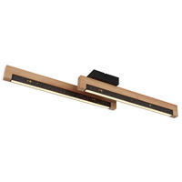 LED-DECKENLEUCHTE    70/13/8 cm  - Weiss/Dunkelbraun, Natur, Kunststoff/Metall (70/13/8cm) - Globo