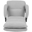 CHEFSESSEL Teddystoff Hellgrau - Hellgrau/Schwarz, Design, Kunststoff/Textil (64,5/112/120/65cm) - Carryhome