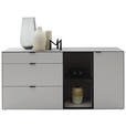 SIDEBOARD 181,9/87,9/45,2 cm  - Schwarz/Grau, Design, Glas/Holz (181,9/87,9/45,2cm) - Dieter Knoll