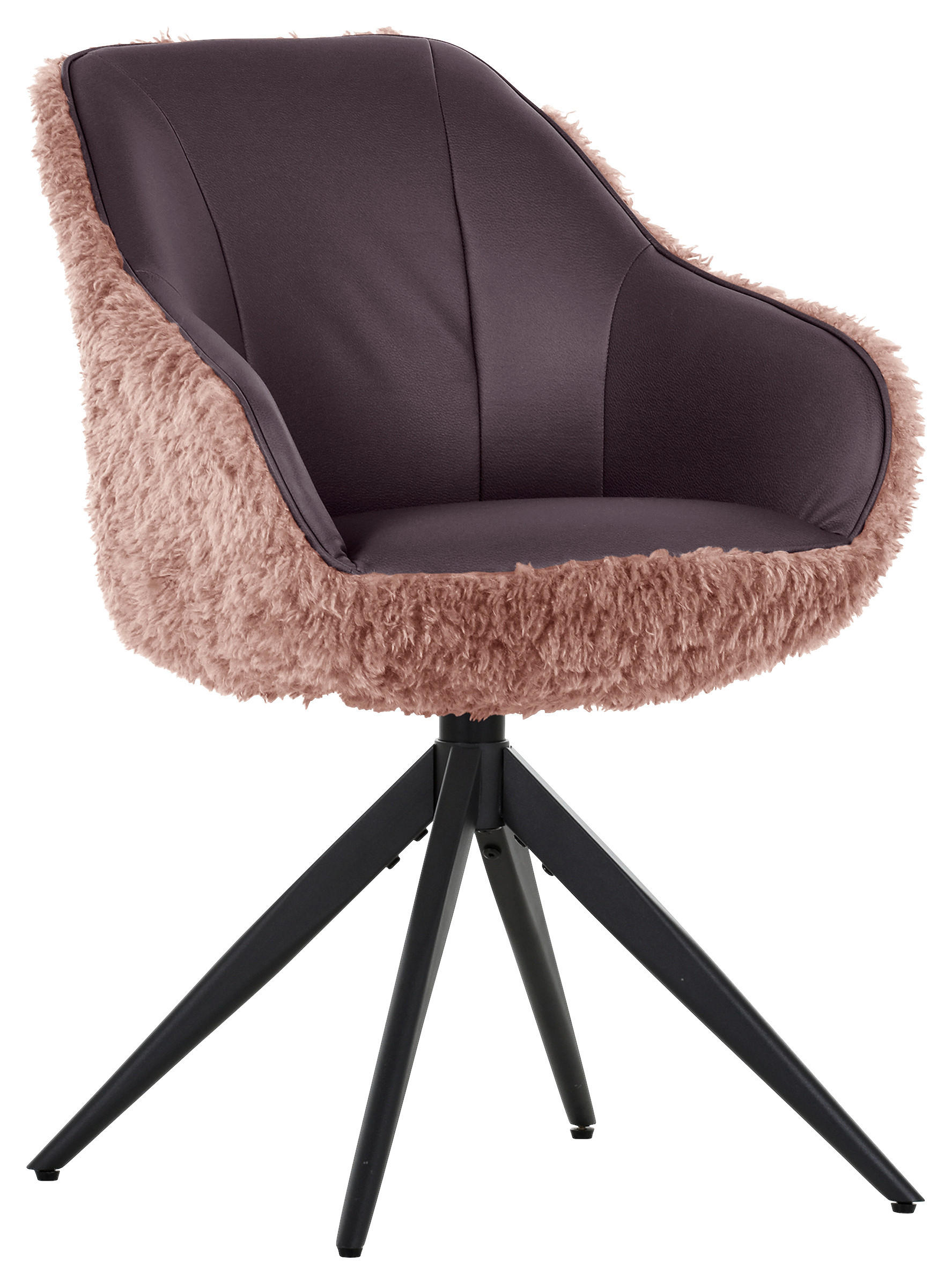 Landscape ŽIDLE S PODRUČKAMI, vzhled kůže, plyš, růžová, lilková