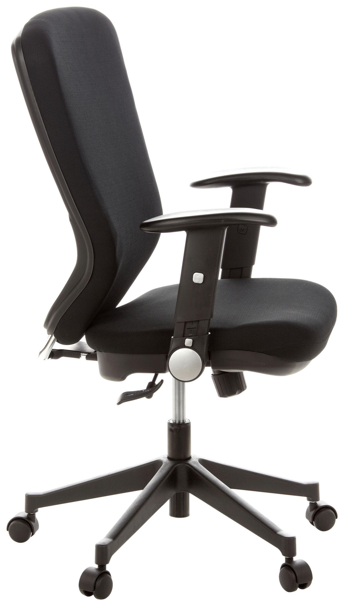 OTOČNÁ ŽIDLE, plochá tkanina, černá - černá, Moderní, kov/textil (58/117/48cm) - MID.YOU