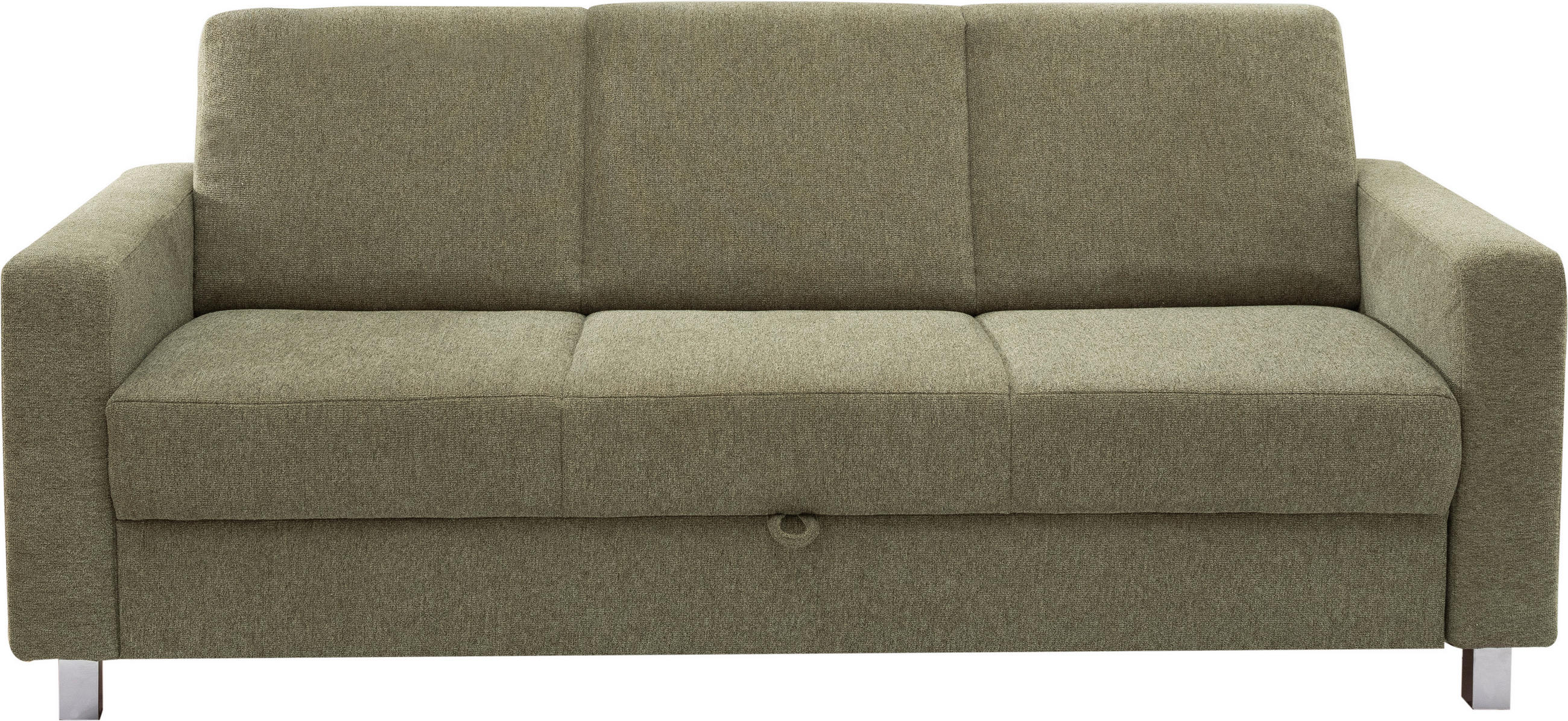 3-SITZER-SOFA Flachgewebe Grün  - Chromfarben/Grün, Design, Textil/Metall (195/83/85cm) - Xora