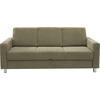 3-SITZER-SOFA in Flachgewebe Grün  - Chromfarben/Grün, Design, Textil/Metall (195/83/85cm) - Xora