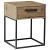 NACHTSCHRANK 40/52/38,5 cm  - Schwarz/Eiche Artisan, MODERN, Holzwerkstoff/Kunststoff (40/52/38,5cm) - Livetastic