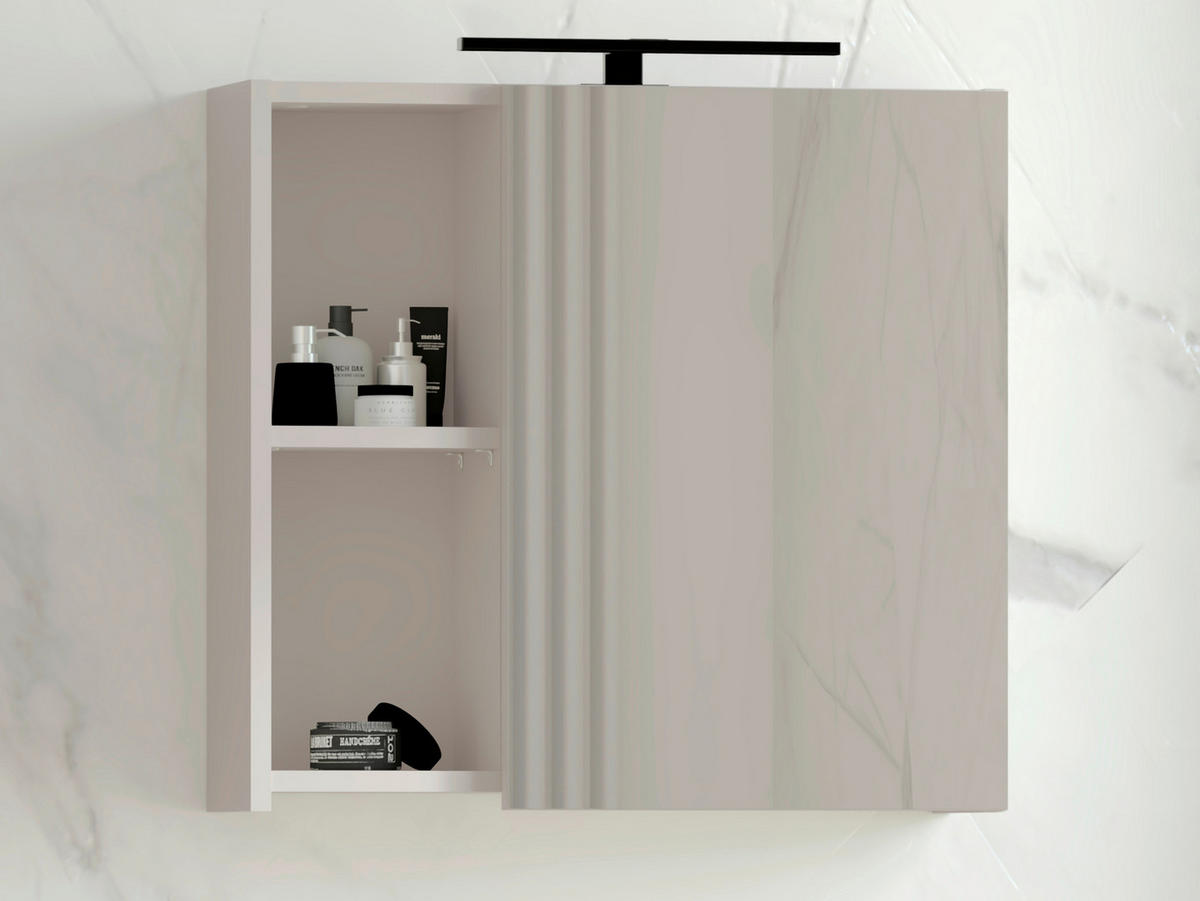 SPIEGELSCHRANK 60/56/15,1 cm  - Kaschmir, Trend, Glas/Holzwerkstoff (60/56/15,1cm) - Respekta