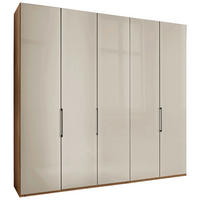 DREHTÜRENSCHRANK 250/216/58 cm 5-türig  - Schieferfarben/Eiche Bianco, KONVENTIONELL, Glas/Holzwerkstoff (250/216/58cm) - Dieter Knoll