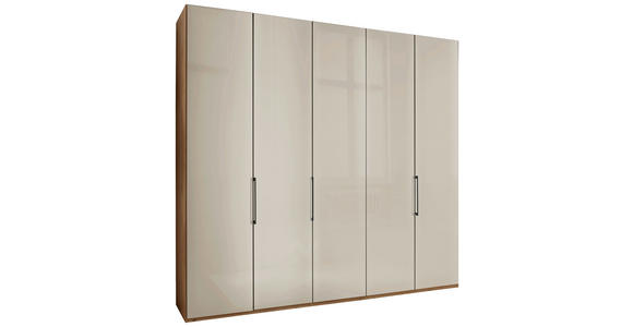 DREHTÜRENSCHRANK  in Champagner, Eiche Bianco  - Schieferfarben/Eiche Bianco, KONVENTIONELL, Glas/Holzwerkstoff (250/216/58cm) - Dieter Knoll