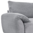 ECKSOFA Grau Cord  - Schwarz/Grau, KONVENTIONELL, Kunststoff/Textil (266/180cm) - Carryhome