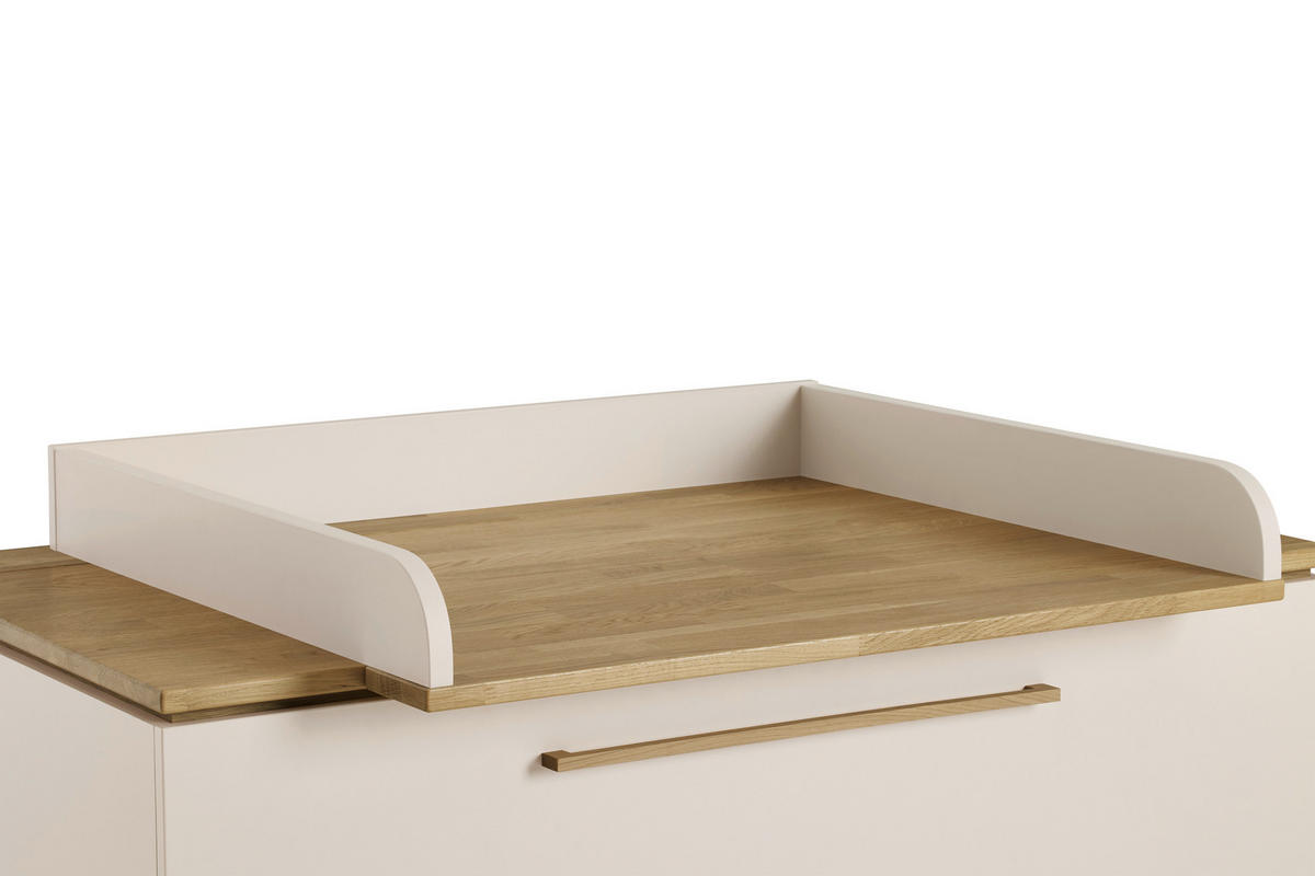 PELENKÁZÓFELTÉT Stiene  - bézs/tölgyfa, Basics, faalapú anyag (123,30/12,30/80,00cm) - Paidi