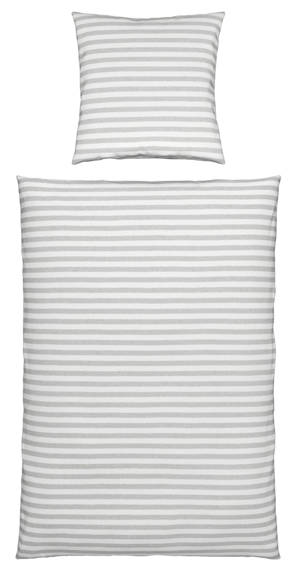 WENDEBETTWÄSCHE Jersey 135/200 cm  - Silberfarben, KONVENTIONELL, Textil (135/200cm) - Bio:Vio