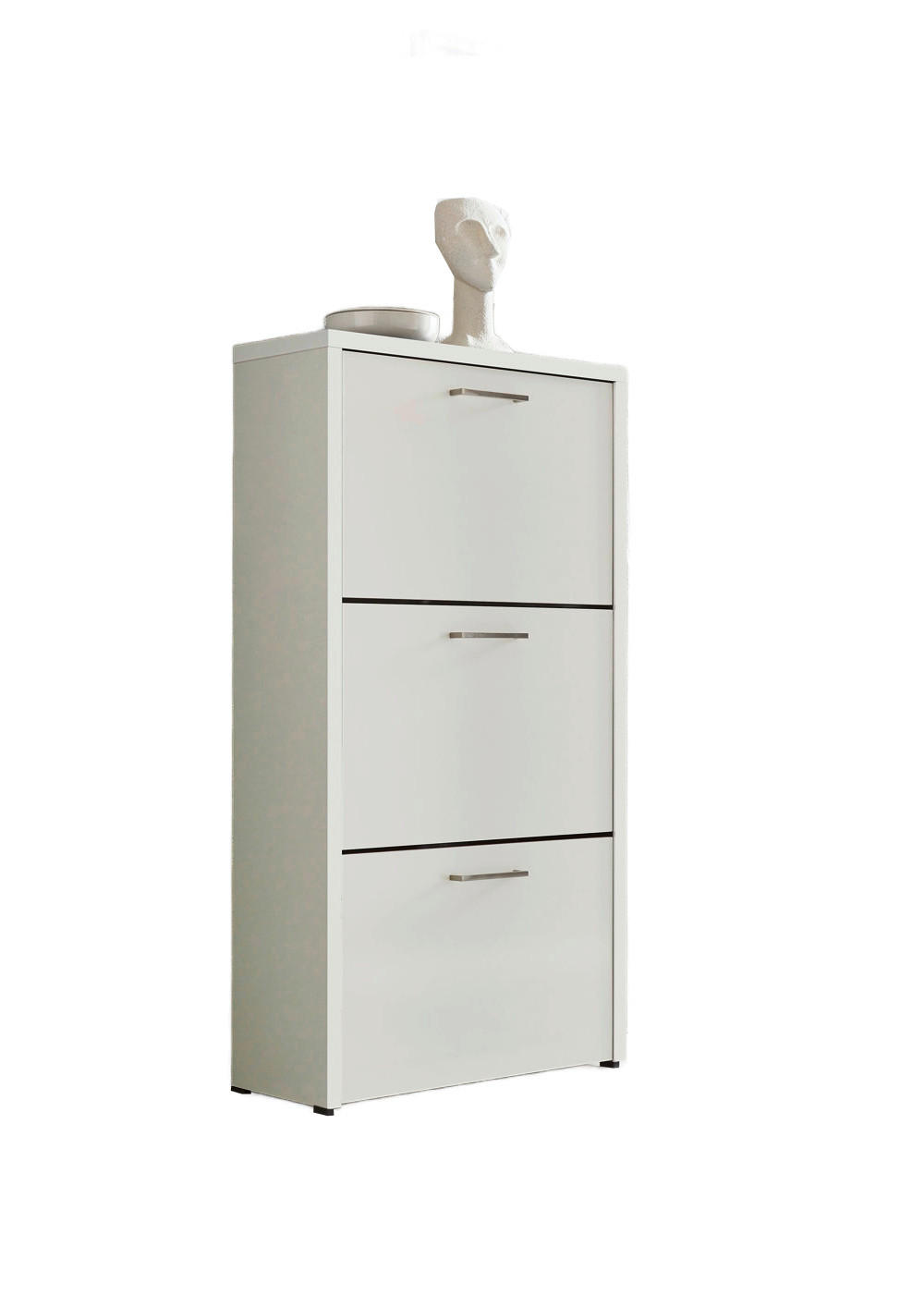 VYKLÁPĚCÍ BOTNÍK, bílá, 61/115/25 cm - bílá/barvy stříbra, Moderní, kov/kompozitní dřevo (61/115/25cm) - MID.YOU