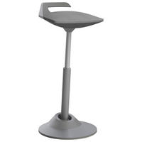 Bürohocker Mikrofaser Grau  - Grau, Basics, Textil/Metall (38/51-84/38cm) - Aeris