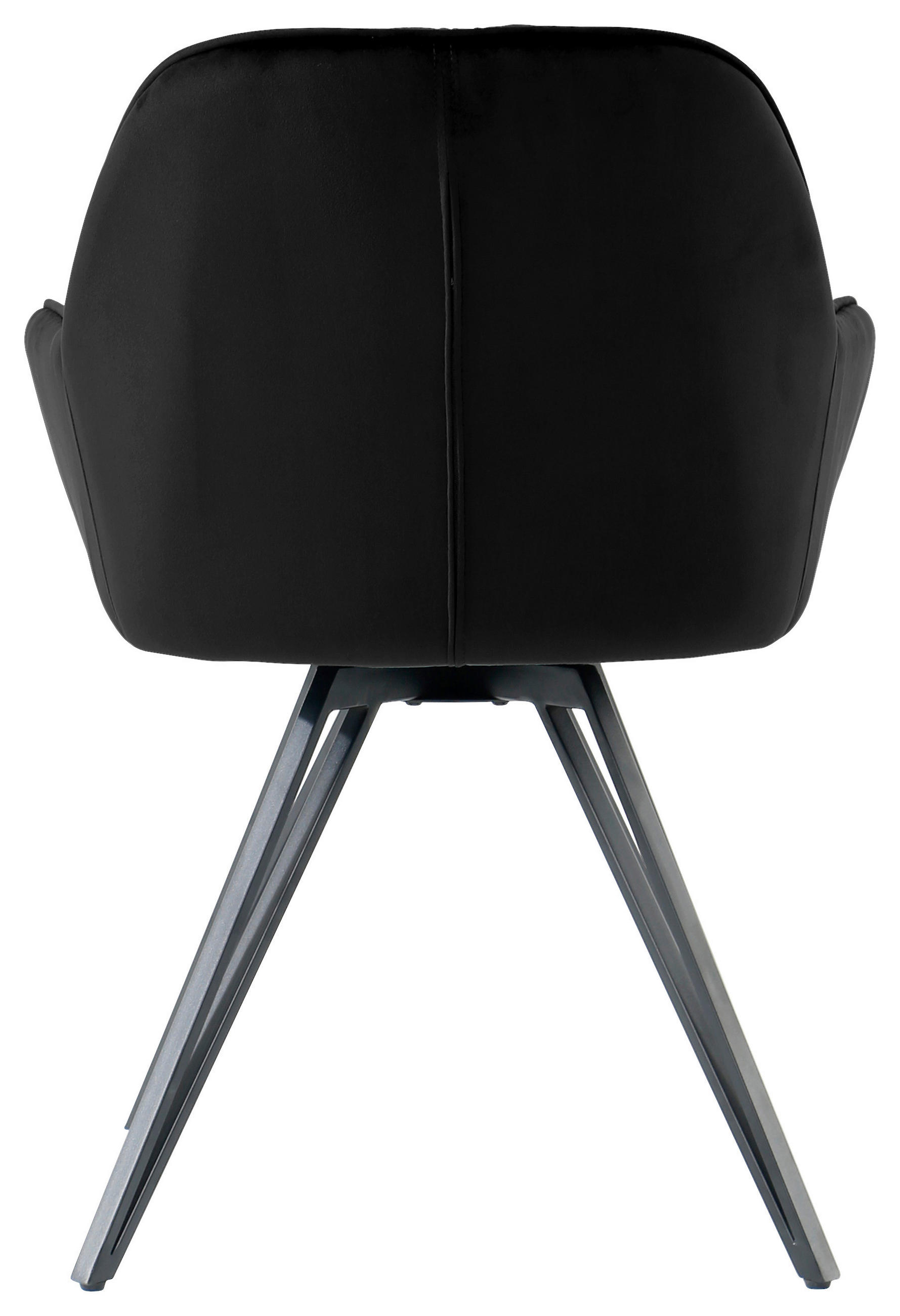 ARMLEHNSTUHL  in Eisen Samt  - Schwarz, LIFESTYLE, Holz/Textil (61/82/62cm) - Livetastic