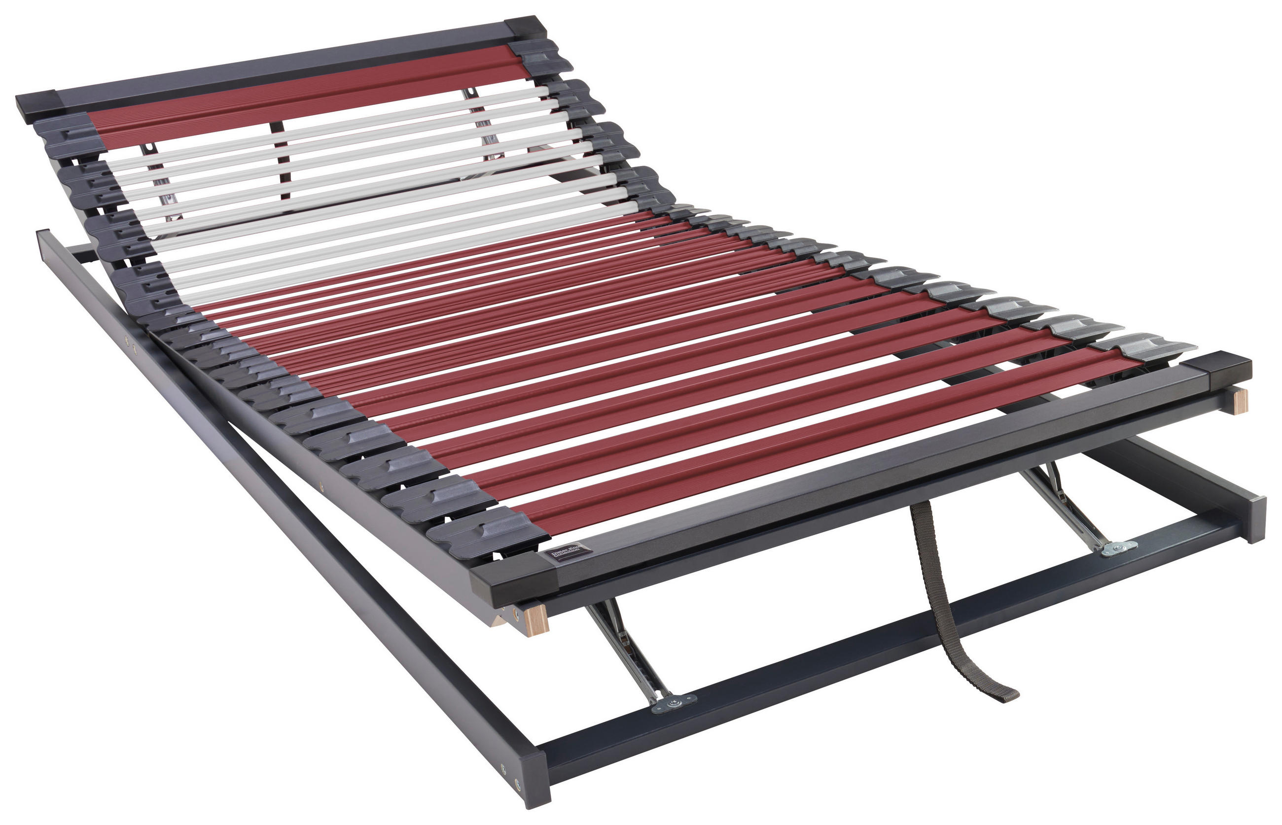 LATTENROST 80/200 cm Kopfteil, Fußteil verstellbar,  - Anthrazit/Weinrot, Basics, Holz/Kunststoff (80/200cm) - Dieter Knoll