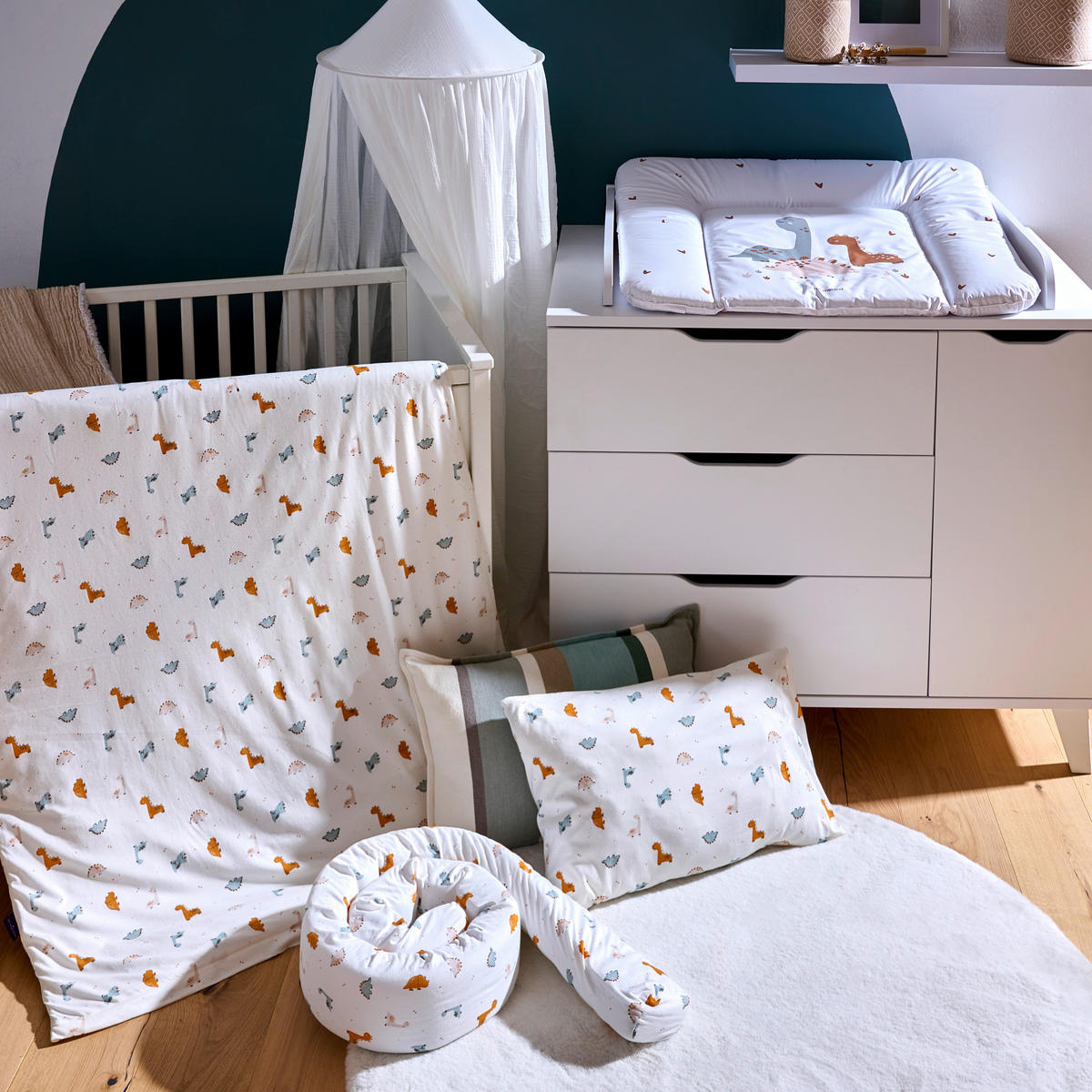 BABYBETTWÄSCHE 100/135 cm  - Gelb/Weiß, Basics, Textil (100/135cm) - Träumeland