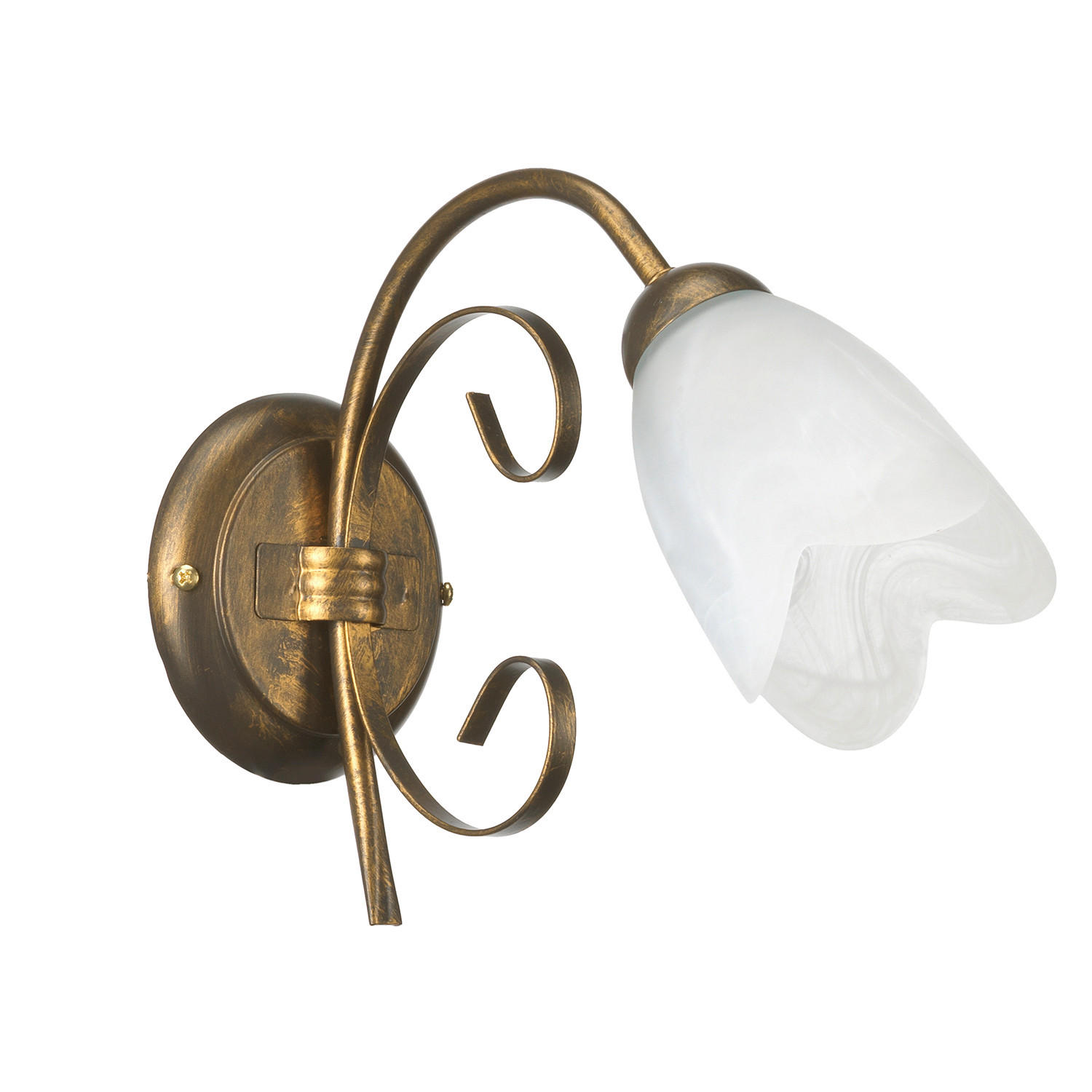 WANDLEUCHTE 13/30/23 cm   - Cognac, KONVENTIONELL, Glas/Metall (13/30/23cm)