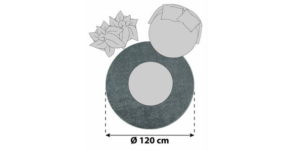 HOCHFLORTEPPICH 120 cm ATA 7000 Beige - Beige, Design, Textil (120cm) - Novel