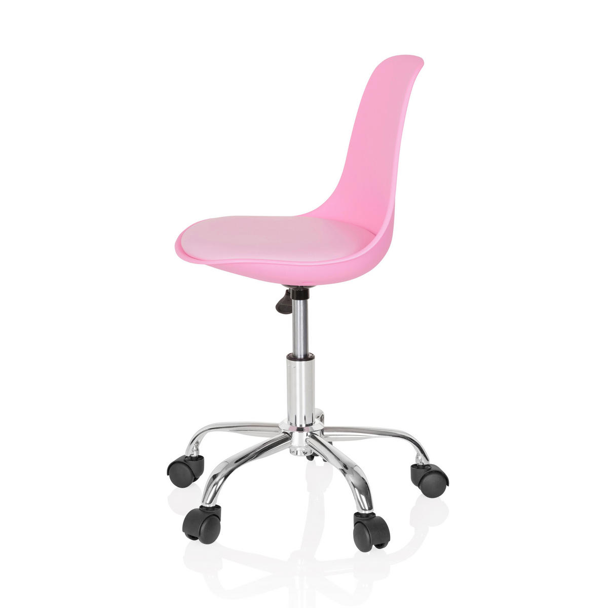 OTOČNÁ ŽIDLE PRO MLÁDEŽ, pink - pink, Basics, textil/plast (40/72-82/44cm) - MID.YOU