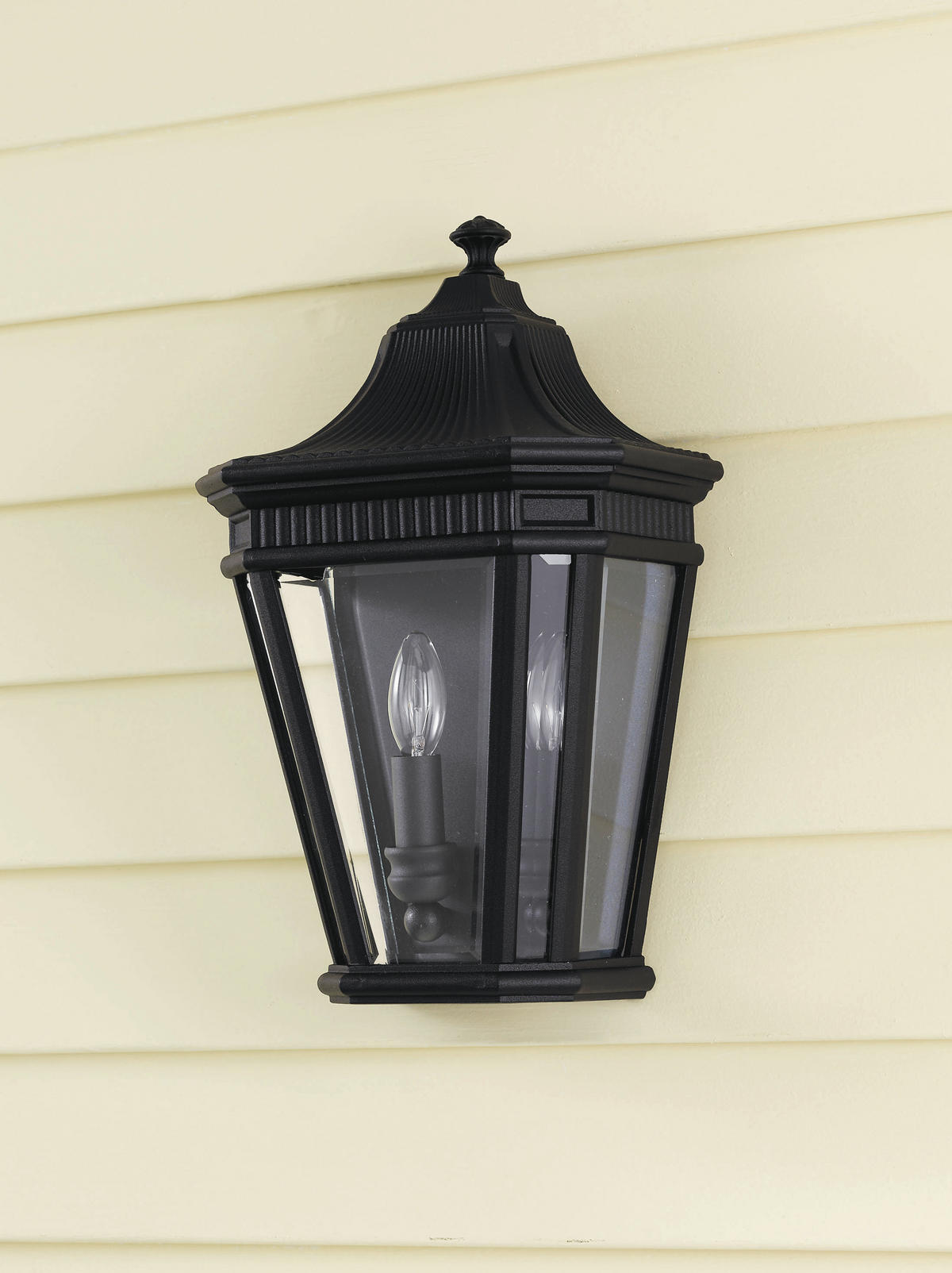 AUSSENWANDLEUCHTE - Schwarz, Konventionell, Glas/Metall (24.1/40.6 /15.2cm) - Elstead Lighting