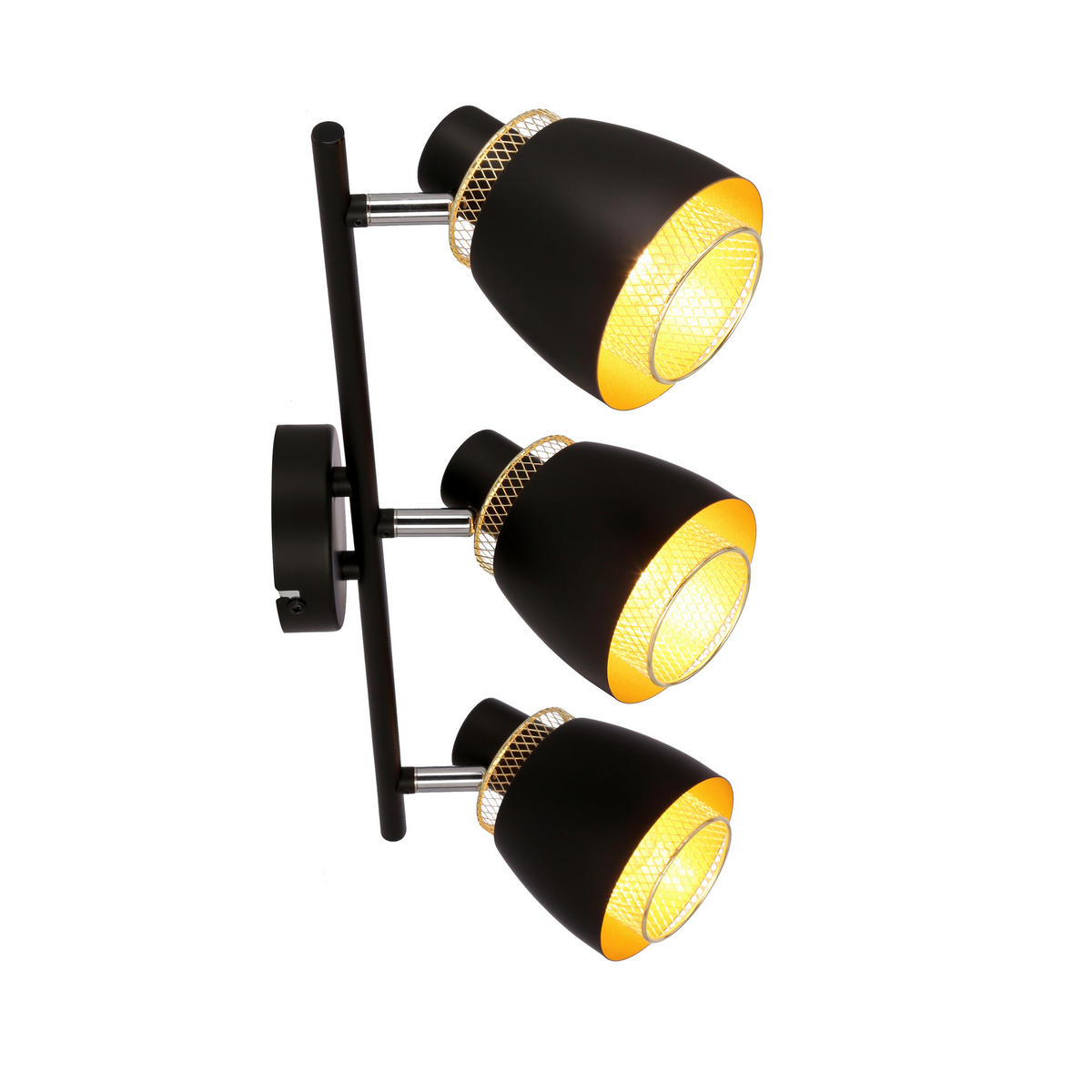 STRAHLER 57.5/10/18,5 cm   - Goldfarben/Schwarz, Design, Metall (57.5/10/18,5cm)