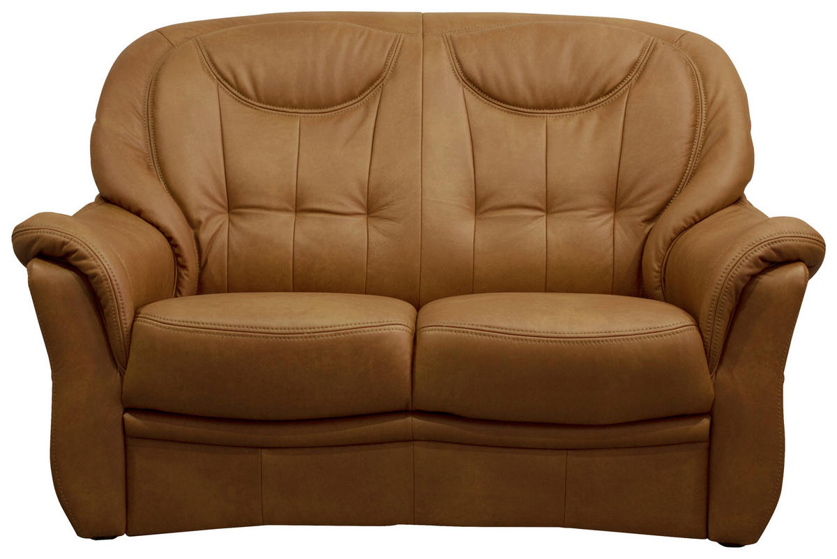 SEDACIA SÚPRAVA, koža, koňaková - čierna/koňaková, koža/plast (156/104/98cm) - Cantus