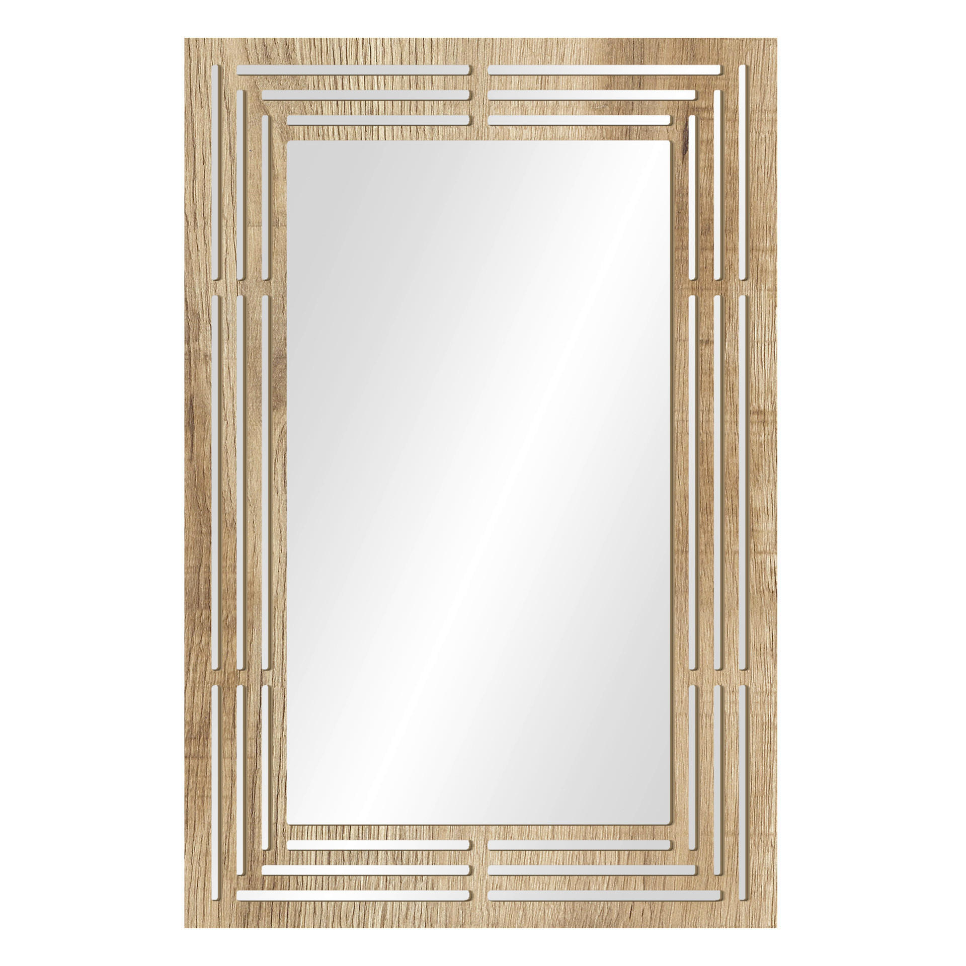 DEKOSPIEGEL  40/60 cm   in rechteckig  - Eichefarben, Basics, Glas/Holz (40/60cm)