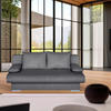 SCHLAFSOFA  mit Liegefunktion, Rücken echt Dunkelgrau  - Chromfarben/Dunkelgrau, Design, Kunststoff/Textil (193/86/85cm) - P & B