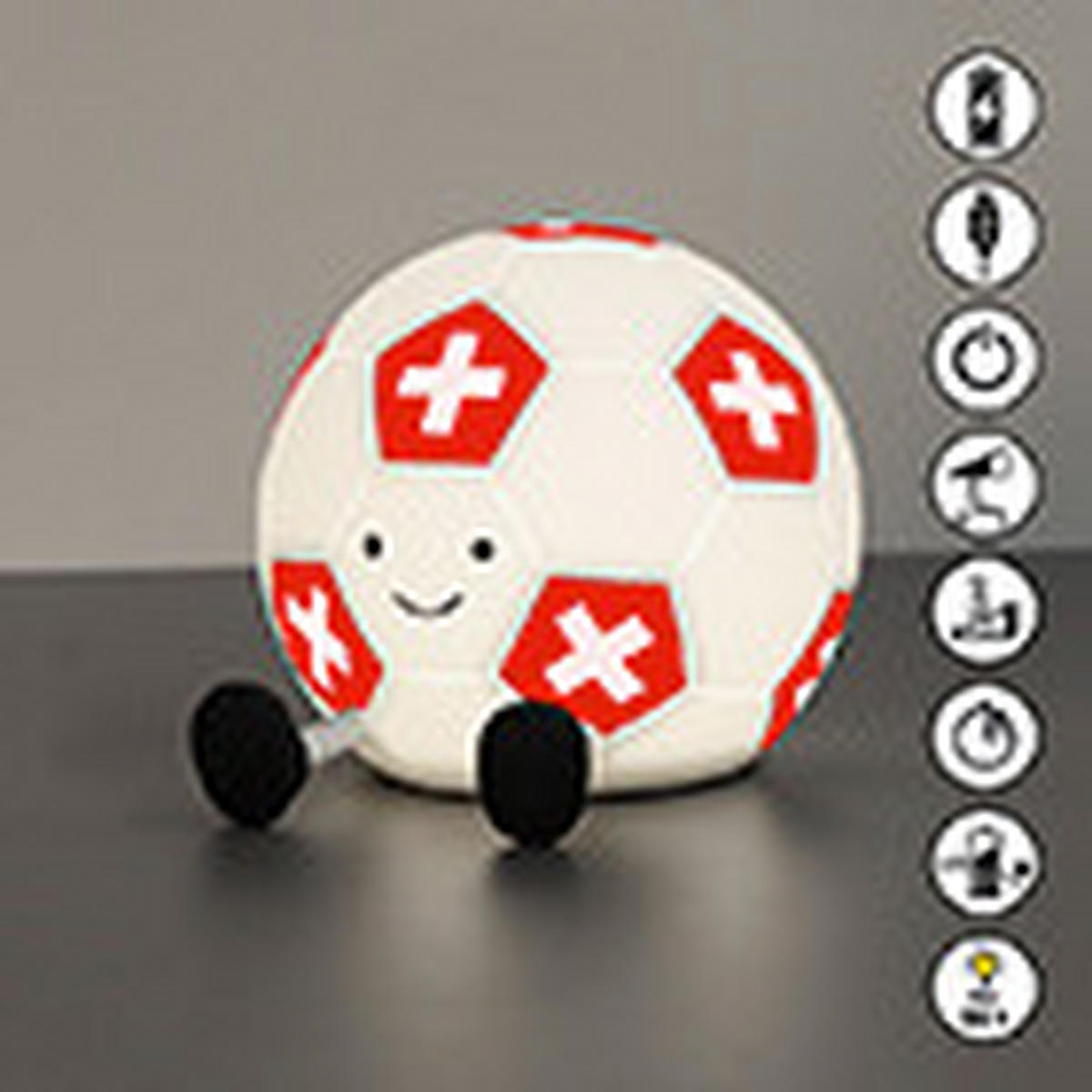 AKKU-TISCHLEUCHTE Ottmar 14/11.5/10.5 cm  - Rot/Weiß, KONVENTIONELL, Kunststoff (14/11.5/10.5cm)