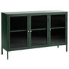 SIDEBOARD grön, guldfärgad  132/85/40 cm  - grön/guldfärgad, Design, metall/glas (132/85/40cm) - Lomoco