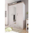 KLEIDERSCHRANK  in Weiß, Trüffeleichefarben  - Trüffeleichefarben/Graphitfarben, LIFESTYLE, Holzwerkstoff/Metall (148/201/62cm) - Carryhome