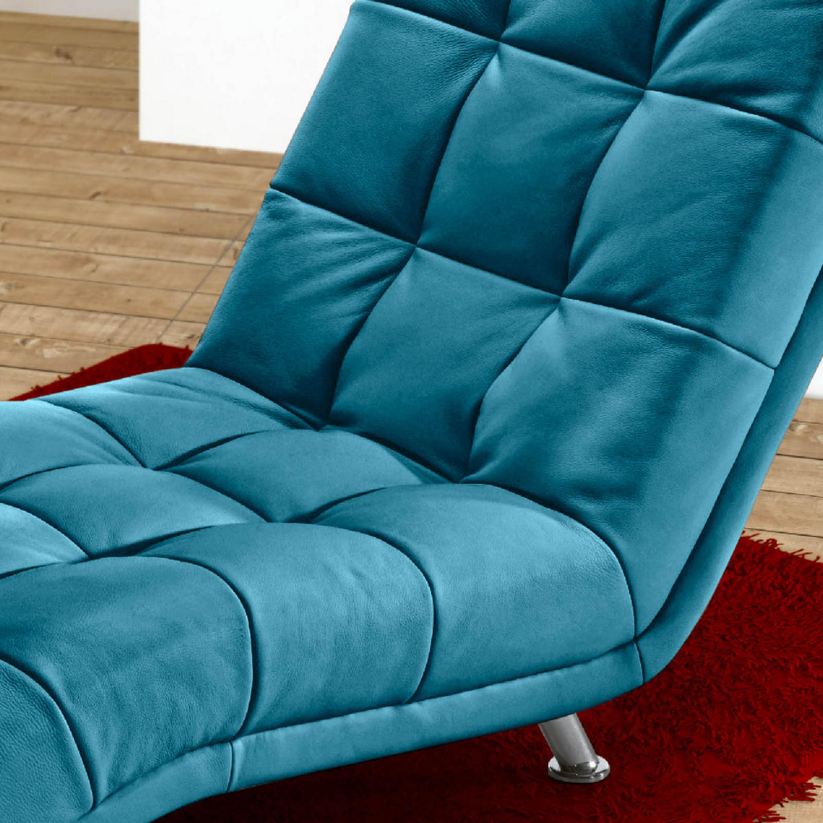 LIEGE in Flachgewebe Türkis  - Türkis/Chromfarben, MODERN, Textil/Metall (68/88/164cm) - MID.YOU