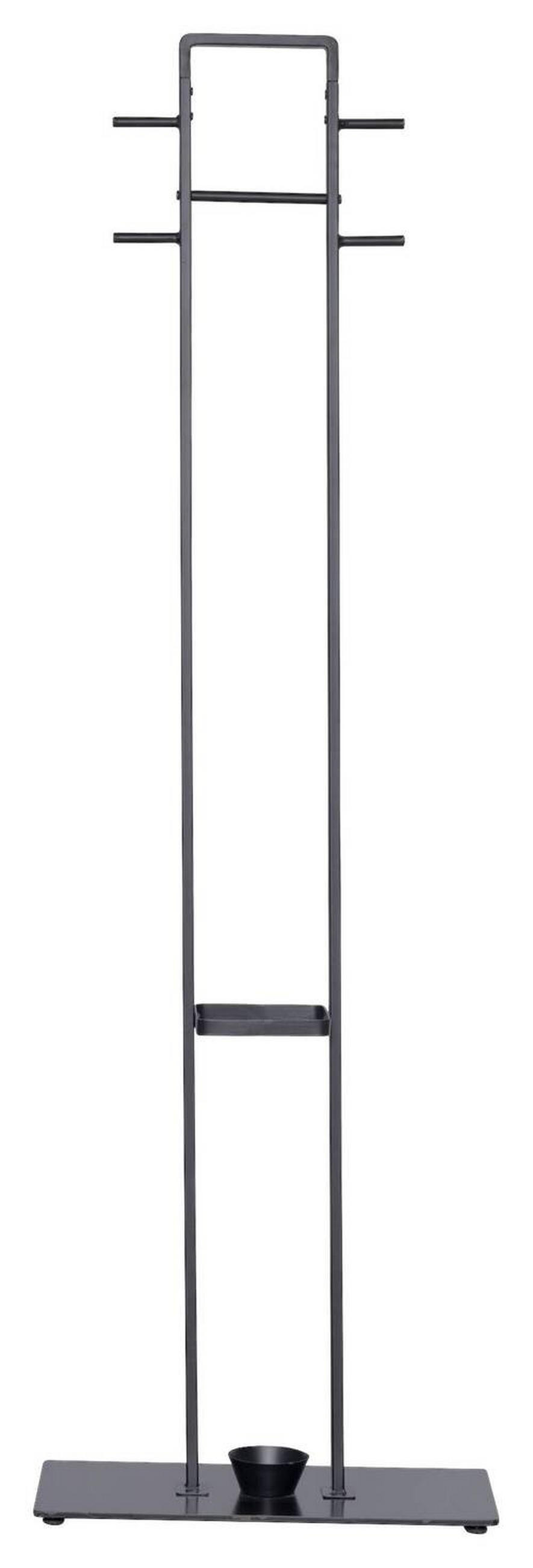 GARDEROBENSTÄNDER in Schwarz 56/180/28 cm   - Schwarz, Design, Metall (56/180/28cm) - Xora
