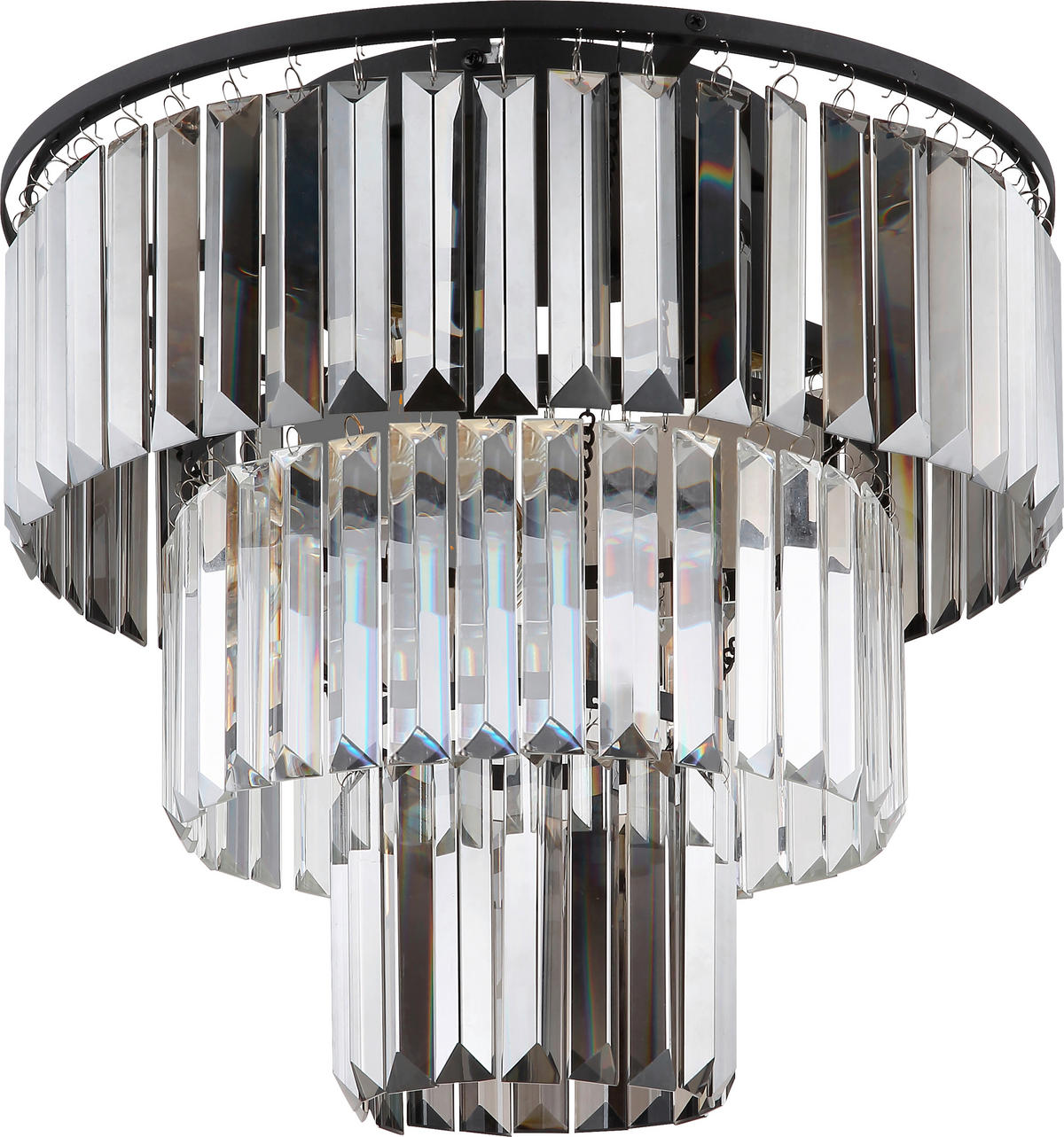 DECKENLEUCHTE 40/33 cm  - Chromfarben/Schwarz, MODERN, Kunststoff/Metall (40/33cm) - Collett's Monde