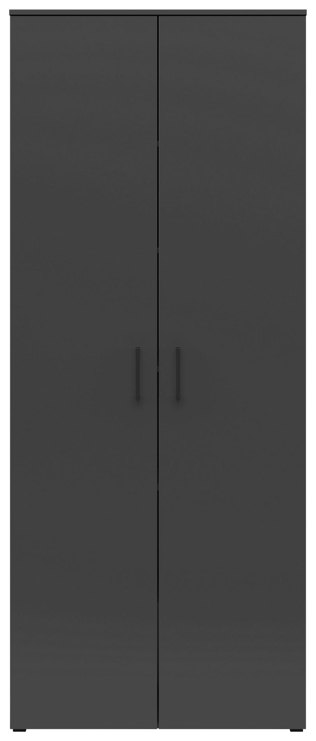 VÍCEÚČELOVÁ SKŘÍŇ, barvy grafitu, 80/195/40 cm - černá/barvy grafitu, Moderní, kompozitní dřevo/plast (80/195/40cm) - Carryhome