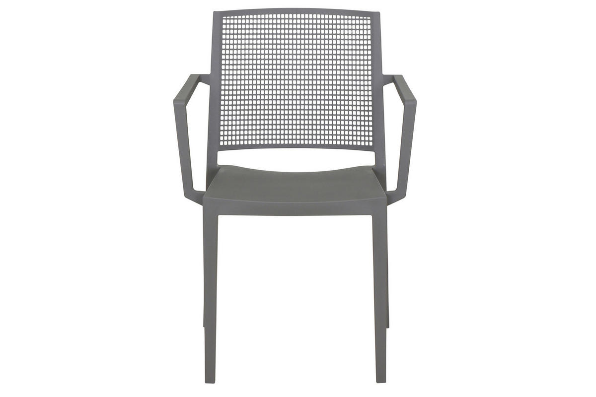 GARTENGARNITUR 3-teilig  - Anthrazit/Grau, Basics, Holzwerkstoff/Kunststoff (80/80/80cm) - Siena Garden