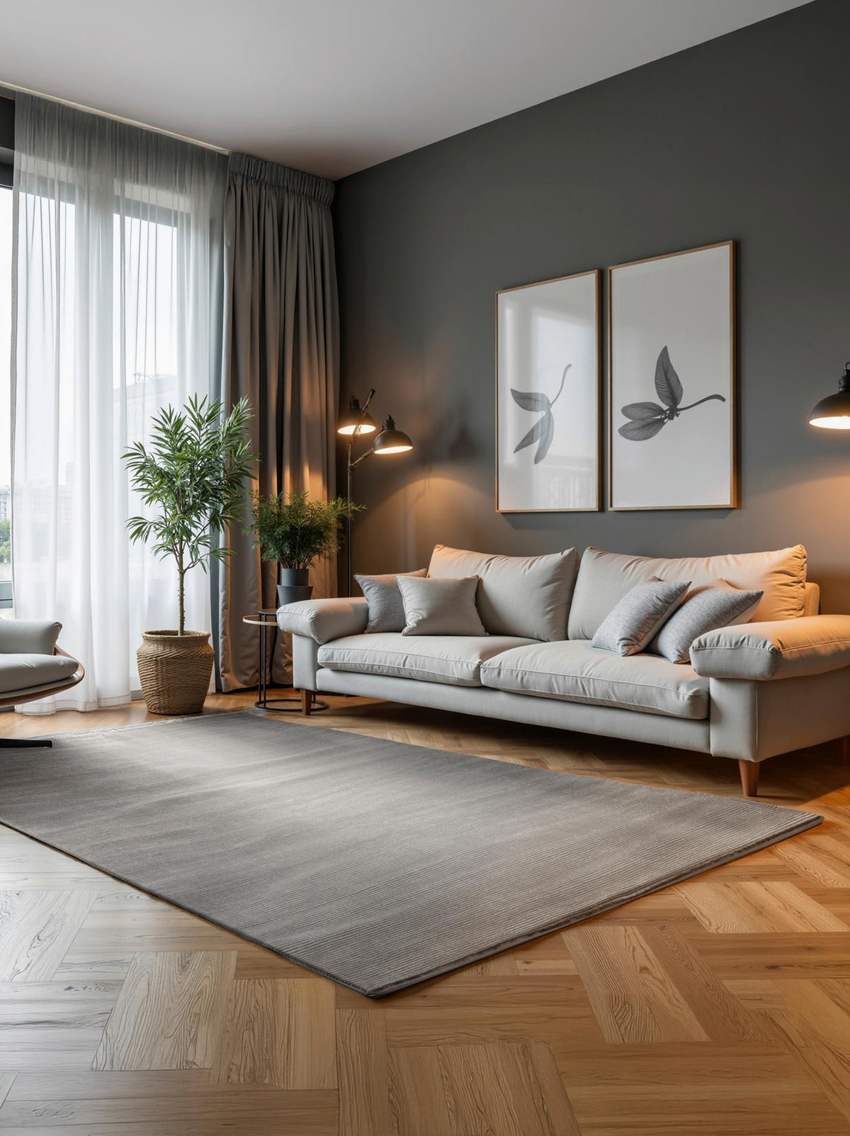 TEPPICH 120/170 cm Perles Creme, Grau  - Creme/Grau, Basics, Kunststoff (120/170cm) - Elle Decoration