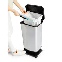 KANTA ZA SMEĆE  40 l   - srebrna/crna, Osnovno, plastika (35,3/29,5/67,6cm) - Rotho
