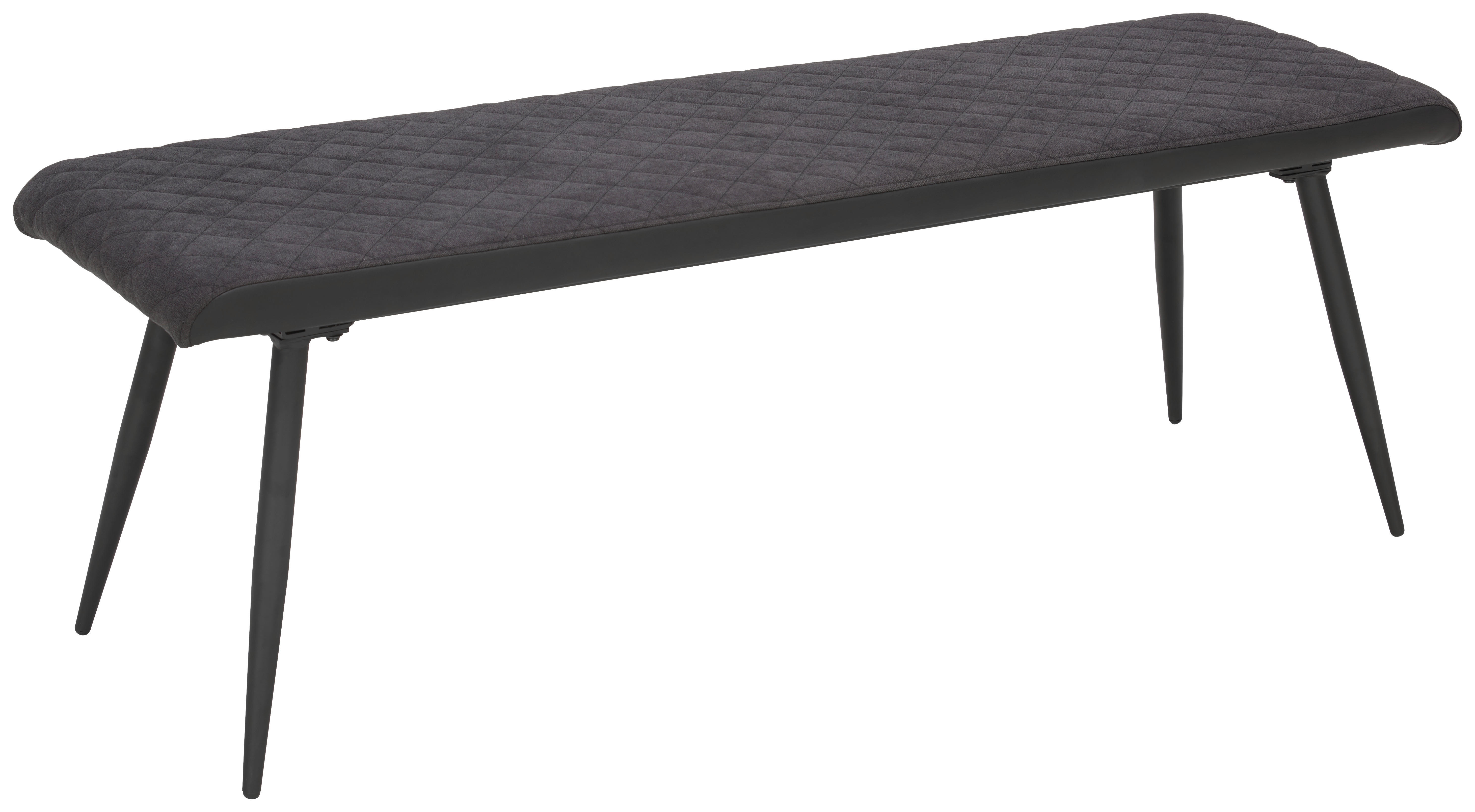 SITTBÄNK i metall, textil antracit, svart  - svart/antracit, Design, metall/textil (140/48/42cm) - Carryhome