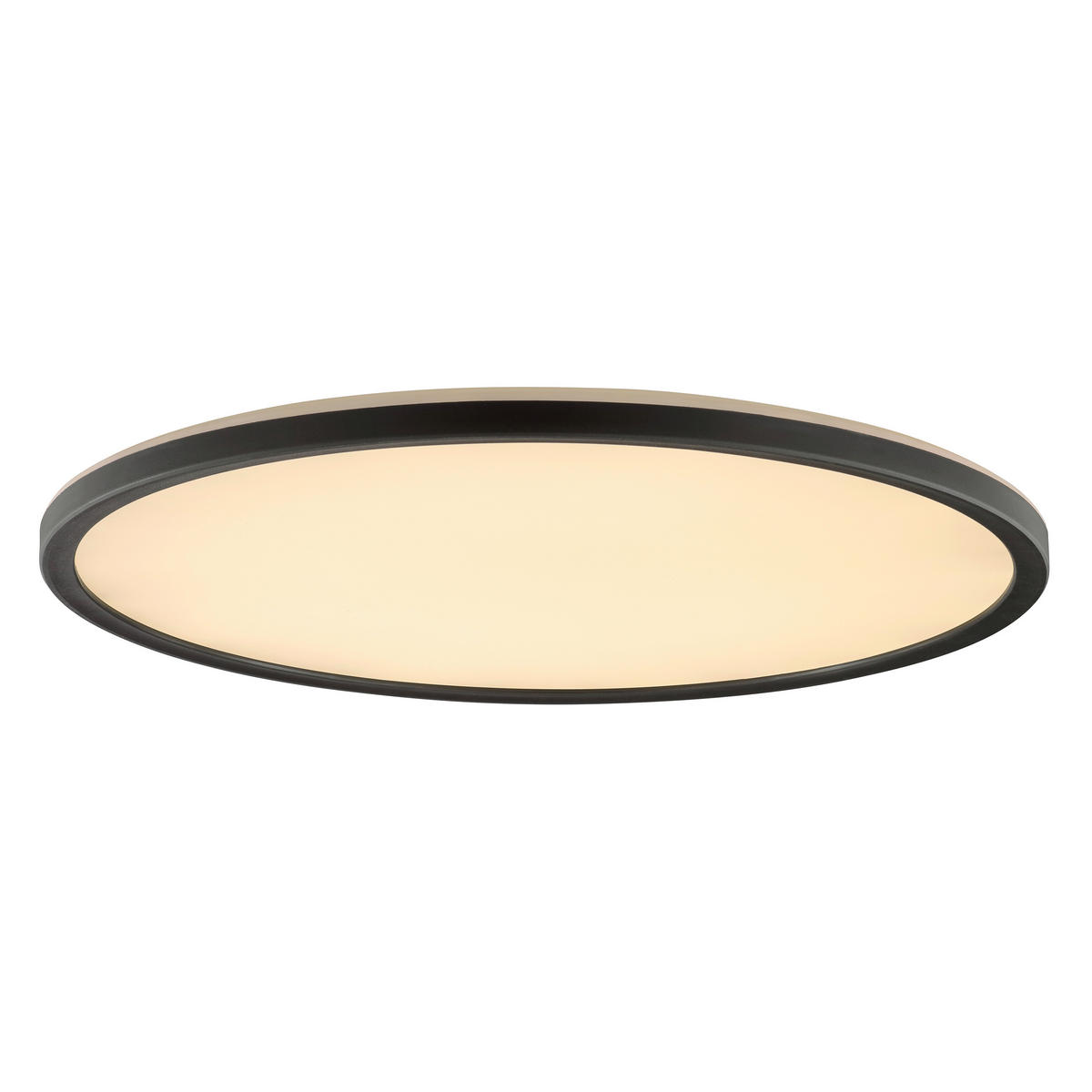 LED PLAFONJERA - bela/crna, Osnovno, plastika (42/2,9/42cm)
