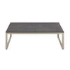 LOUNGETISCH 100/60/33 cm Metall, Kunststoff  - Edelstahlfarben/Dunkelgrau, MODERN, Kunststoff/Metall (100/60/33cm) - Amatio