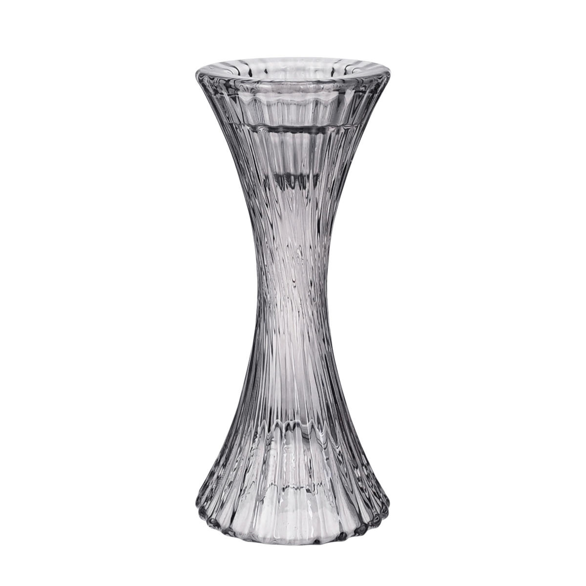 KERZENHALTER - Grau, Basics, Glas (7/16/7cm) - Ambia Home