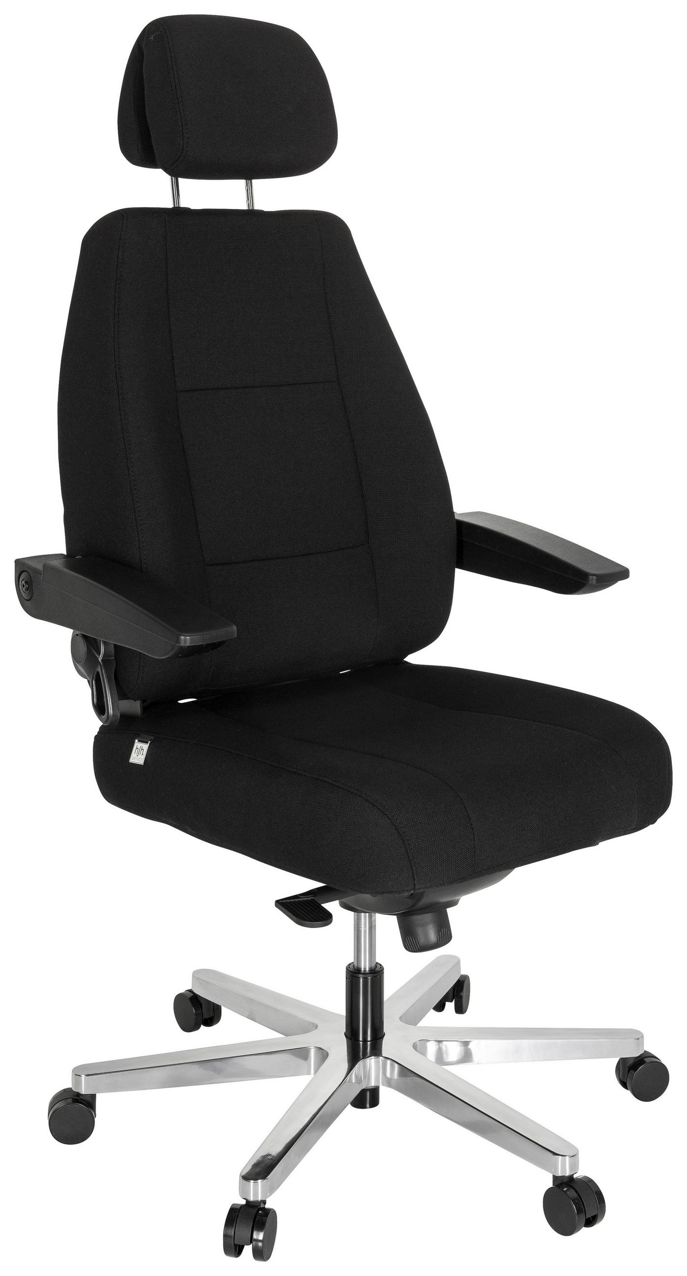 KONTORSSTOL  i flatväv svart  - silver/svart, Basics, metall/textil (70/152/70cm) - MID.YOU