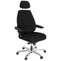 CHEFSESSEL Flachgewebe Schwarz  - Silberfarben/Schwarz, Basics, Kunststoff/Textil (70/152/70cm) - MID.YOU