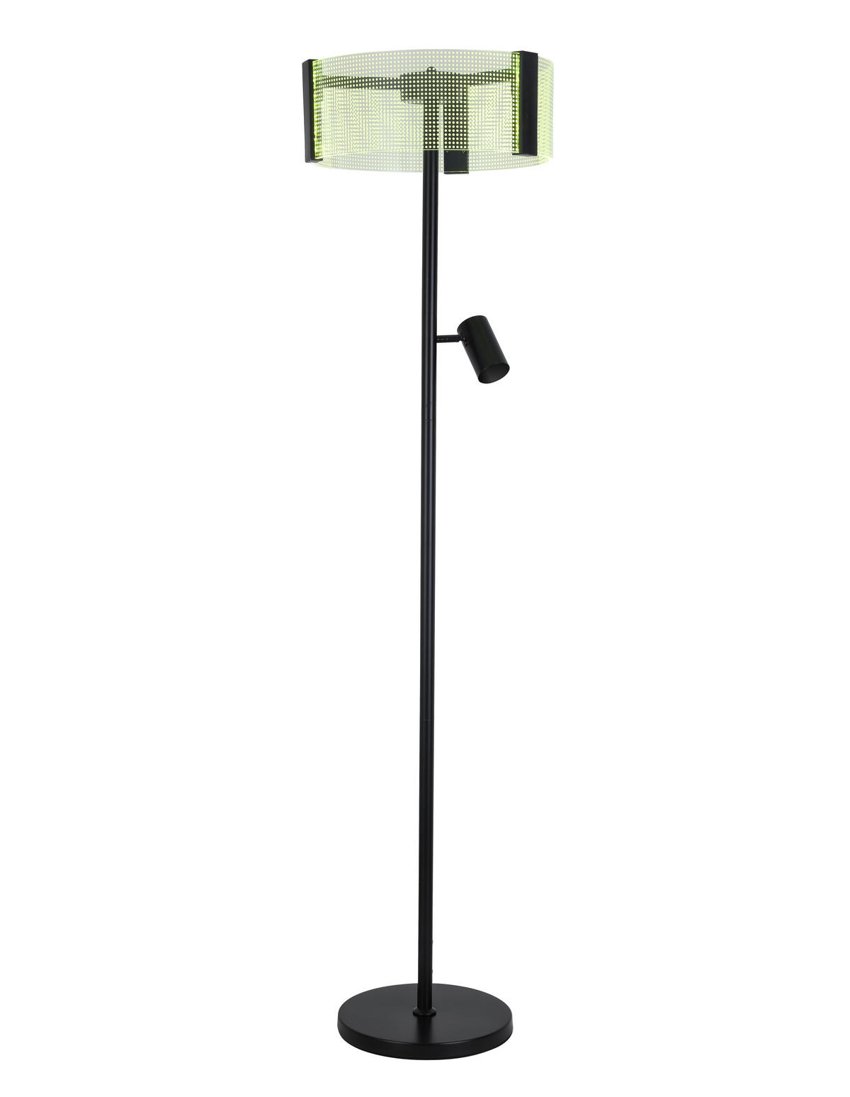 LED-STEHLEUCHTE 40/159 cm   - Transparent/Schwarz, Design, Kunststoff/Metall (40/159cm) - Novel
