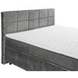 BOXSPRINGBETT 180/200 cm  in Grau  - Schwarz/Grau, Design, Holzwerkstoff/Kunststoff (180/200cm) - Xora
