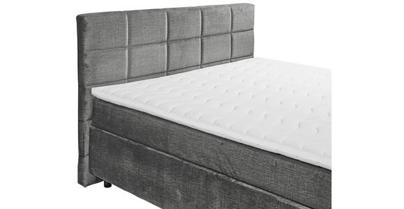 BOXSPRINGBETT 180/200 cm  in Grau  - Schwarz/Grau, Design, Holzwerkstoff/Kunststoff (180/200cm) - Xora