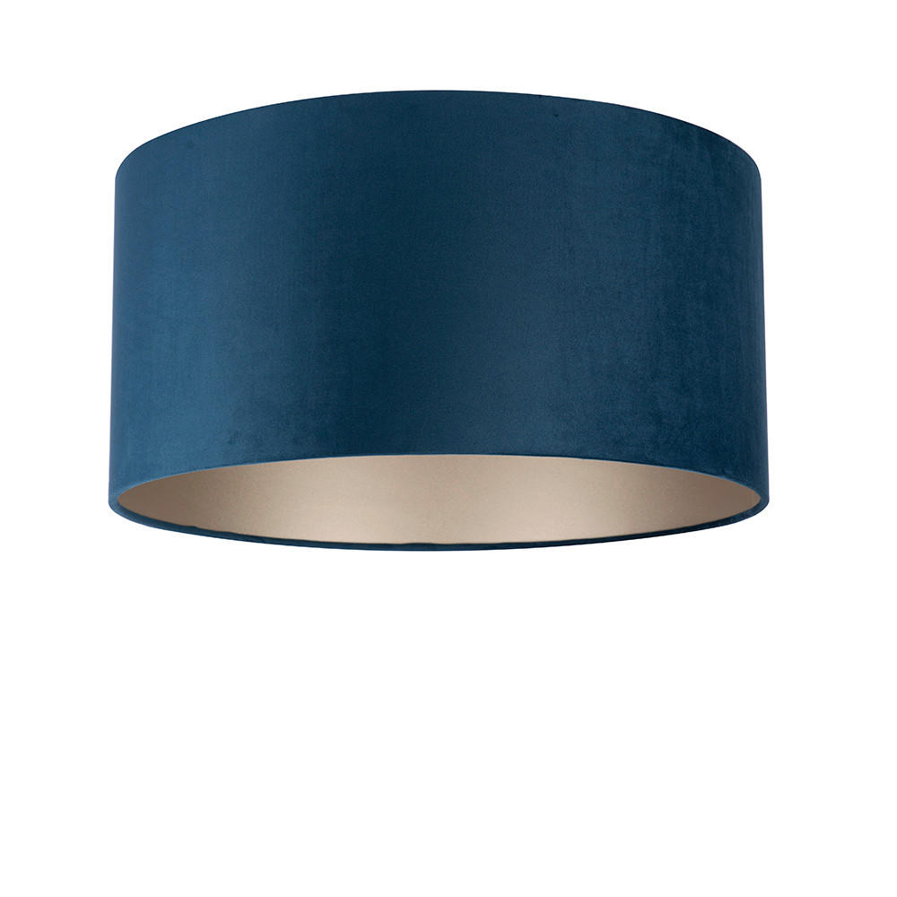 LEUCHTENSCHIRM Velour 50/25 cm   - Dunkelblau, Basics, Textil/Metall (50/25cm)
